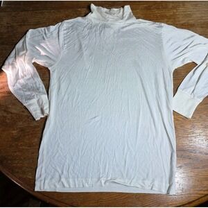 Winter Silks Women's Silk Base Layer Turtleneck Sweater Ivory Medium 100% Silk